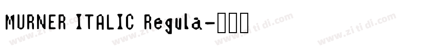 MURNER ITALIC Regula字体转换